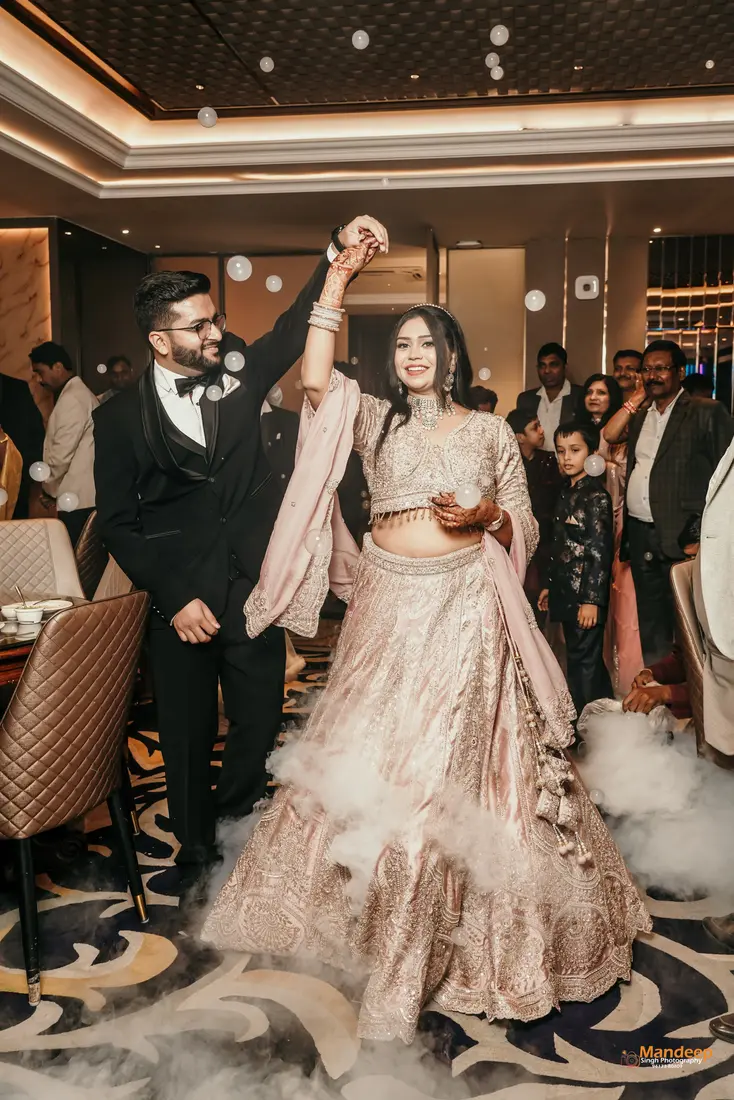 Tanya and Vyom making their entrance together